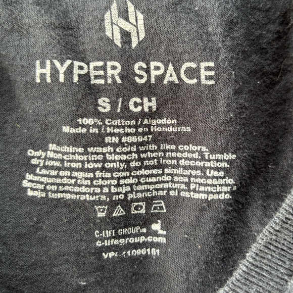 Hyper Space NASA Moon Explorer Black Cotton Short Sleeve T-Shirt Size S - Picture 4 of 6